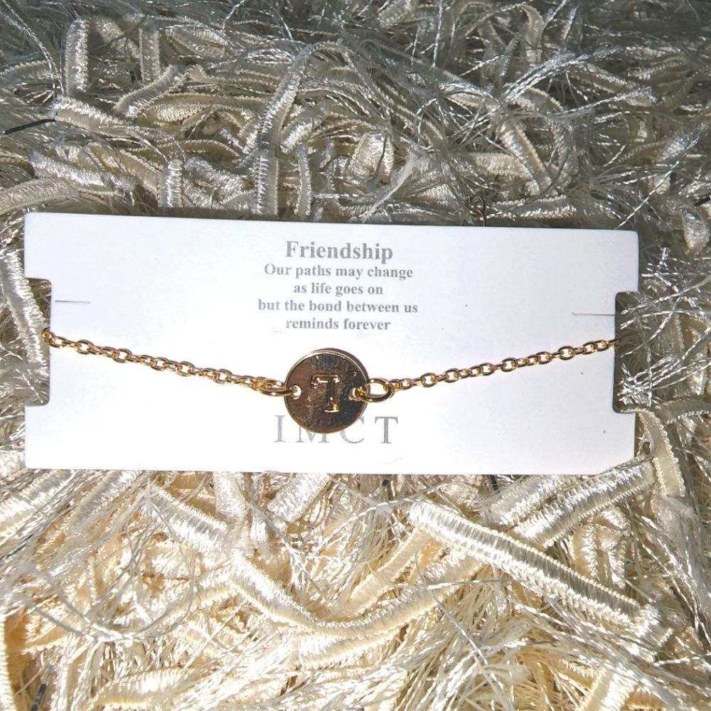 3 for $18 Super Dainty Initial  L  Bracelet 14k Gold Filled